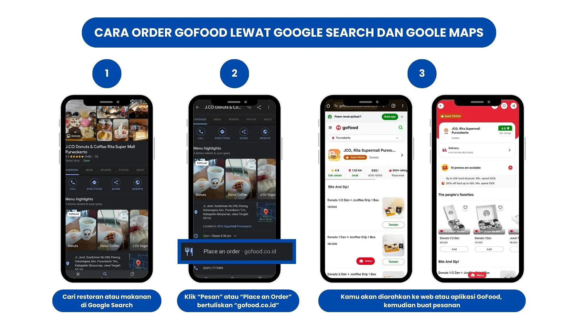 order gofood bisa lewat google search dan maps