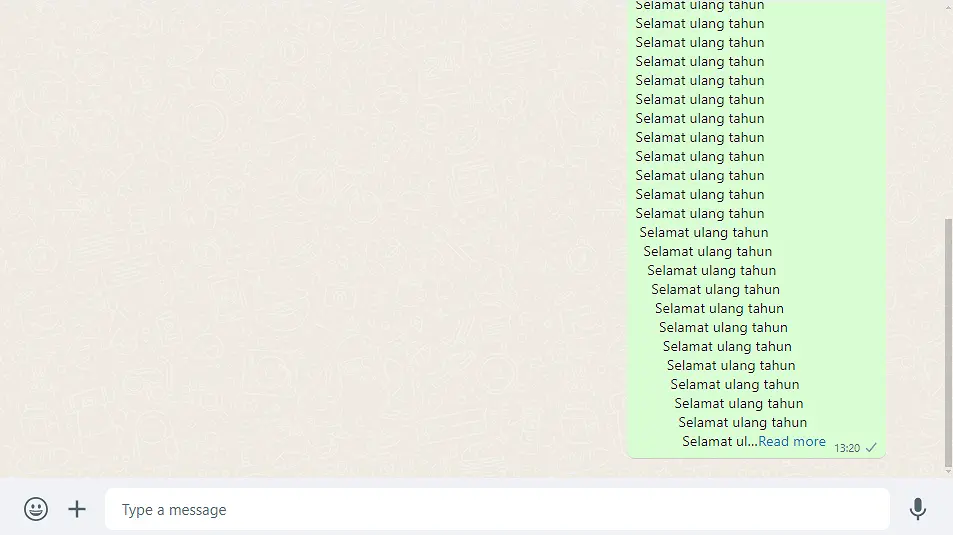 cara membuat text scrolling whatsapp