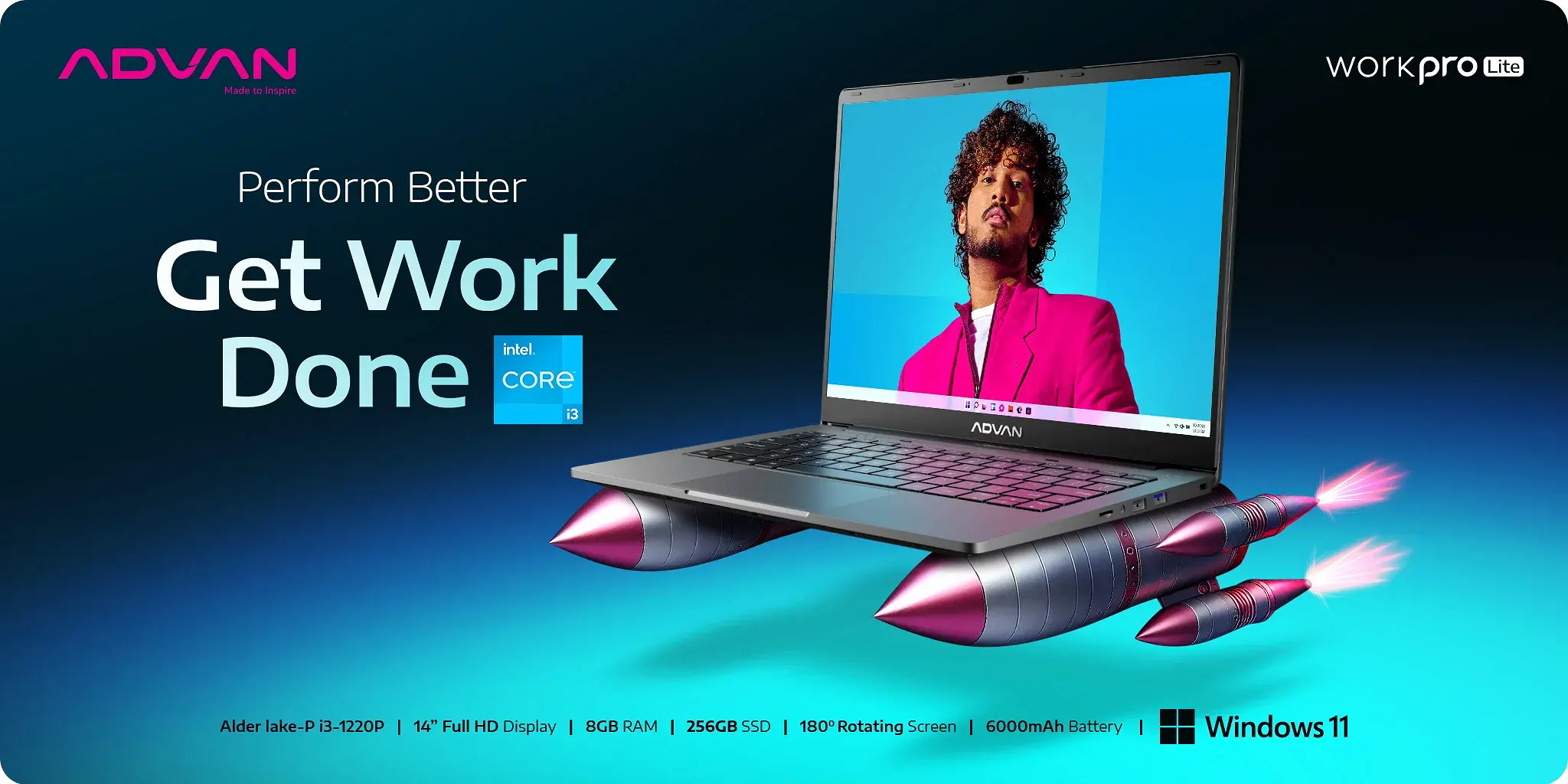 Advan Rilis WorkPro Lite Laptop 5 Jutaan