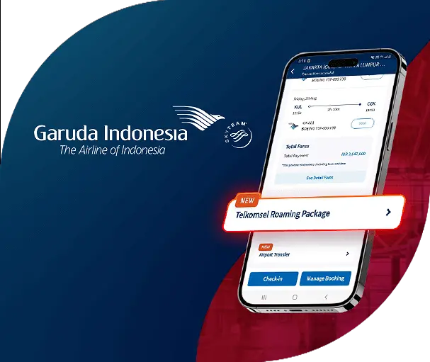 Telkomsel Kolaborasi dengan Garuda Indonesia Hadirkan Kuota Internet di Pesawat