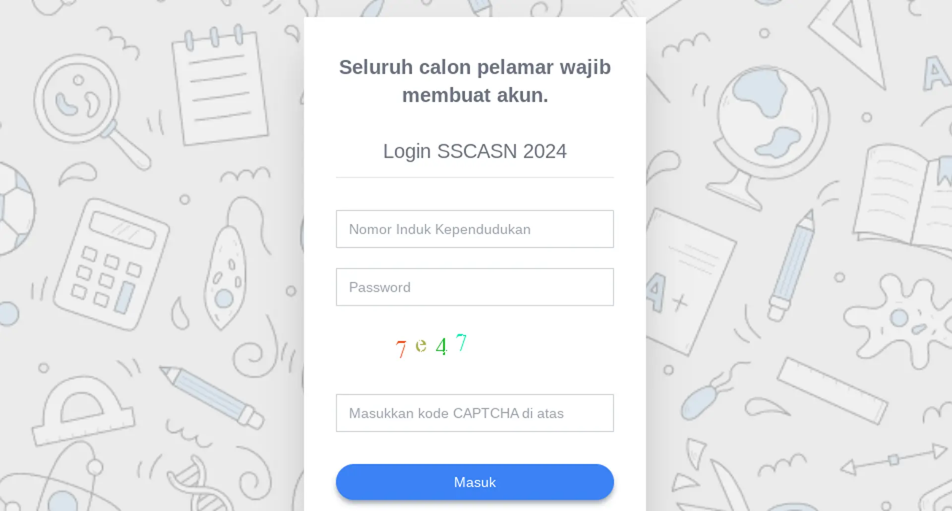 cara mengatasi error situs BKN SSCASN