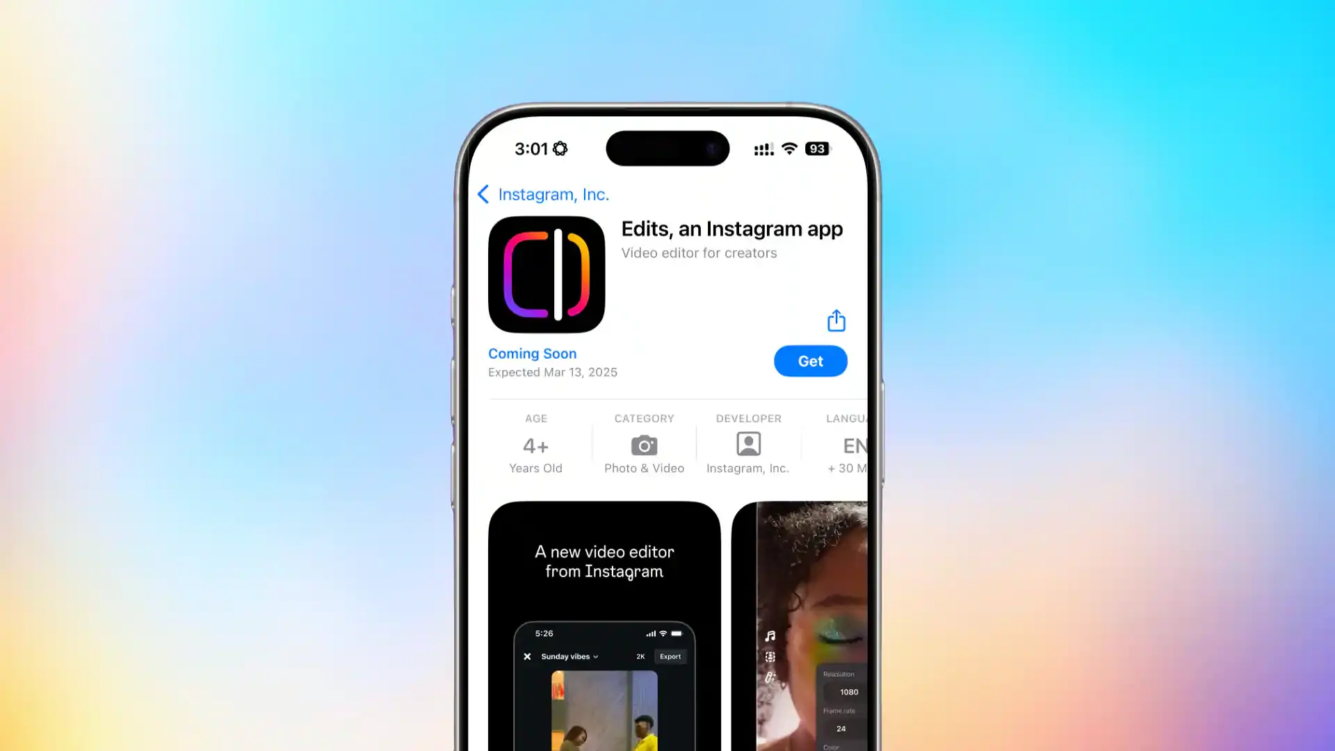 Instagram luncurkan aplikasi edit video Edits