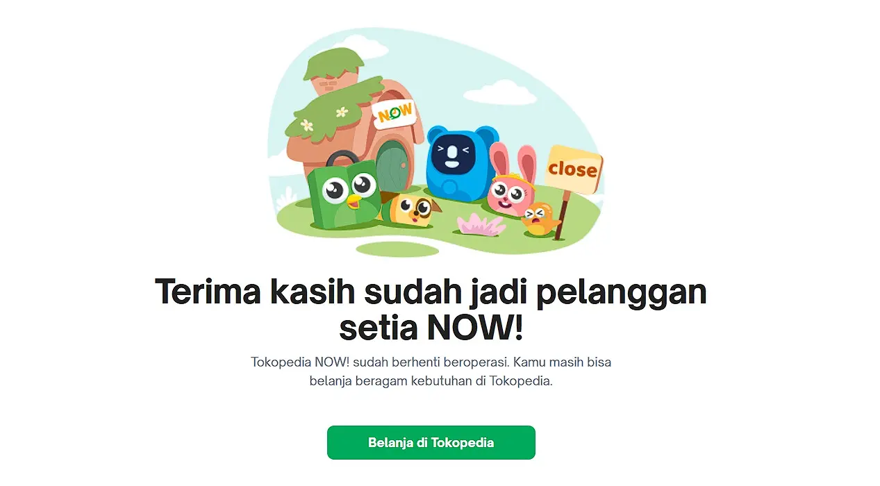 tokopedia now tutup