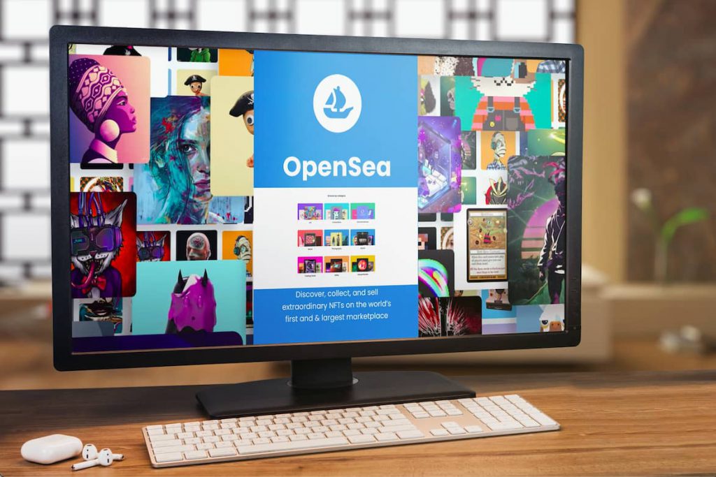 tampilan deskop marketplace nft opensea