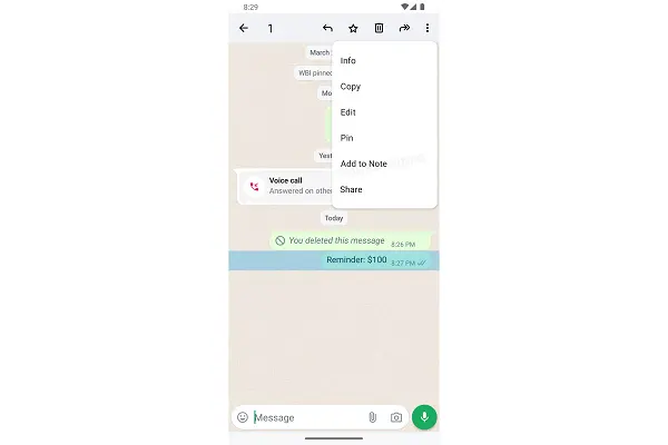 WhatsApp ha desarrollado la función «Nota» para facilitar esto a los usuarios empresariales