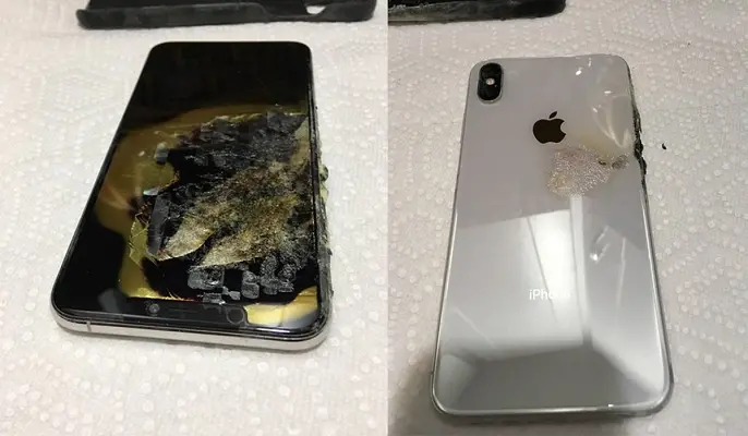 Apple iPhone XS Max milik Josh Hillard yang meledak dan terbakar