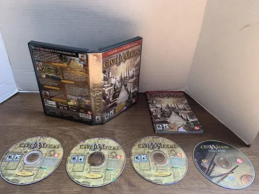 Sid Meier's CIVILIZATION IV Game Of The Year PC CD ROM original box 4 CDs  manual | eBay