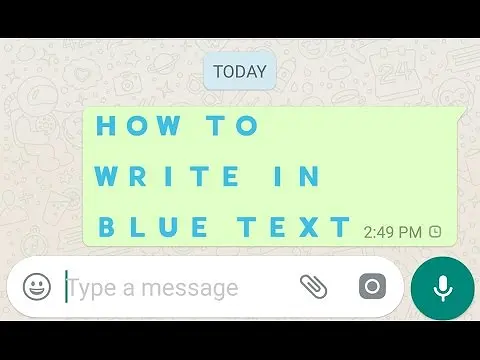 Blue Color Text on WhatsApp - YouTube