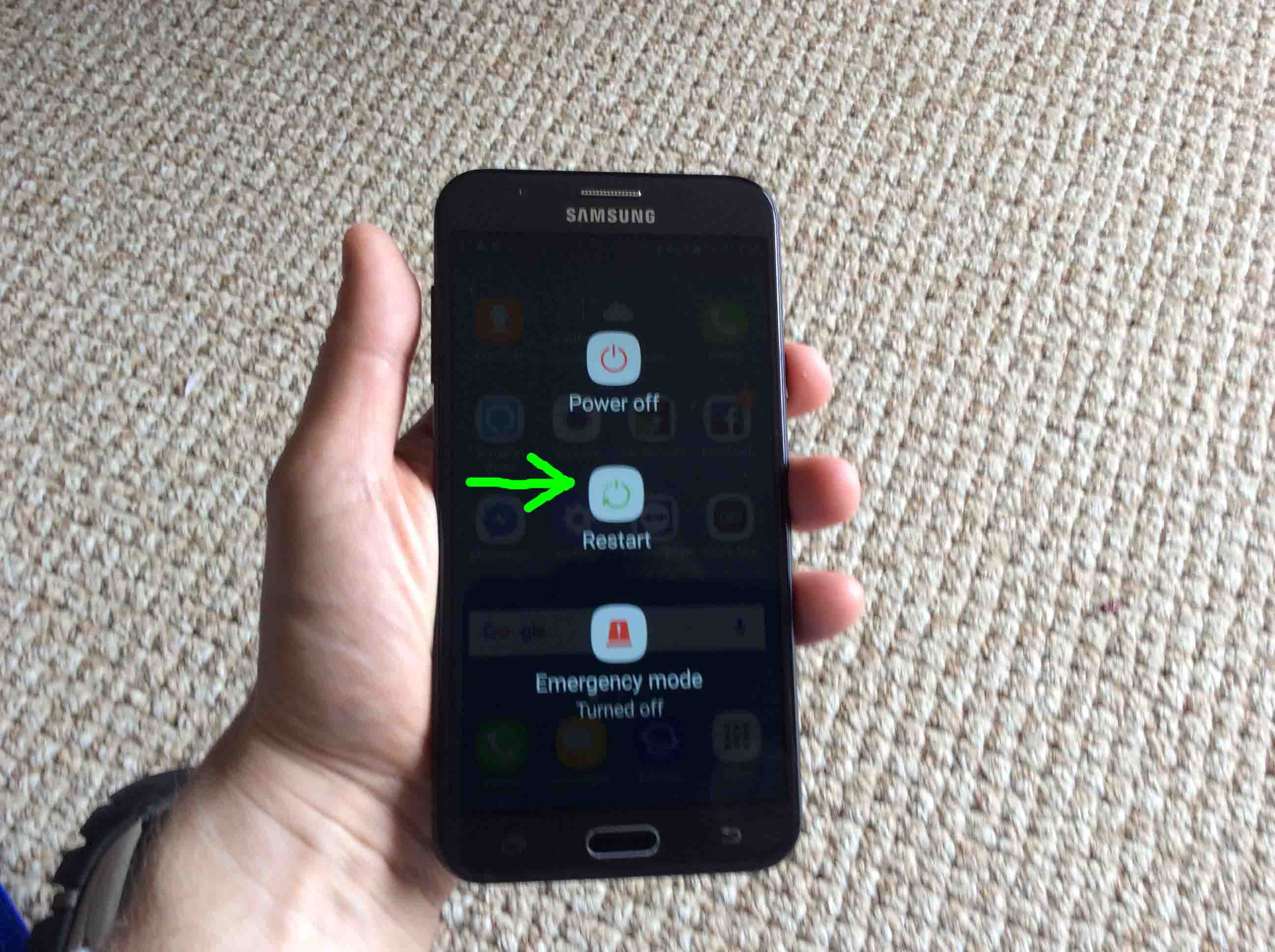 Samsung J7 Force Restart Instructions | Tom's Tek Stop