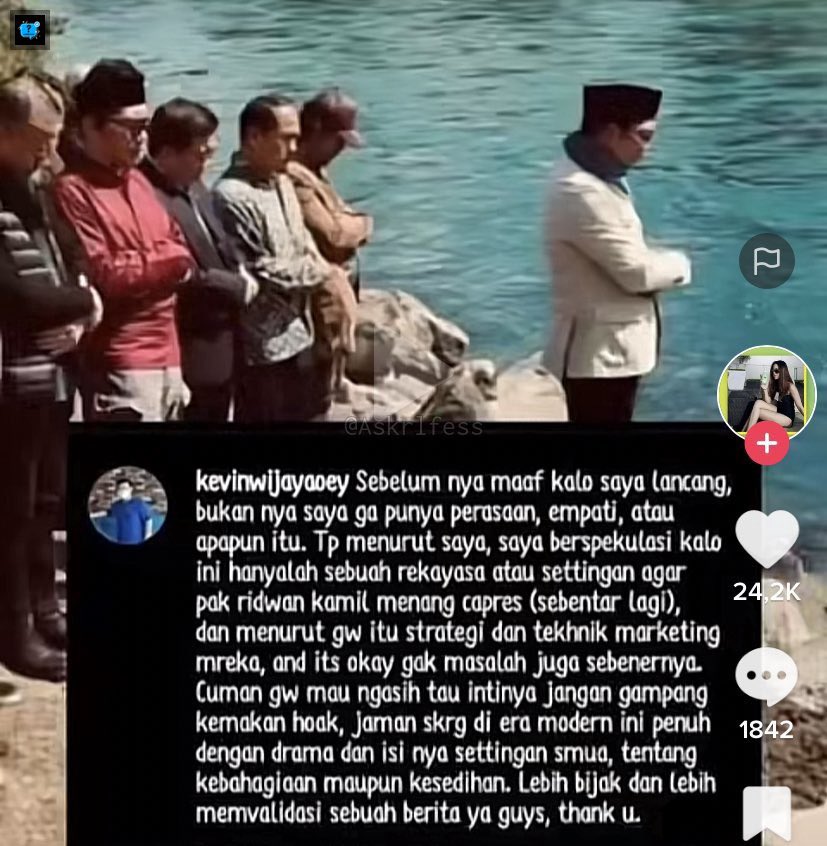 Cuitan screenshot komen Instagram pelaku yang viral di TikTok 