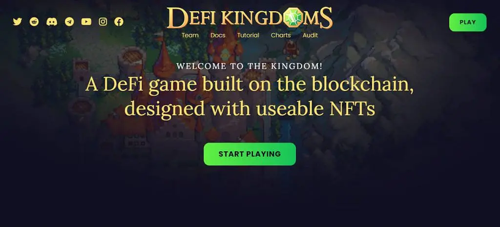 tampilan game play to earn defi kingdoms