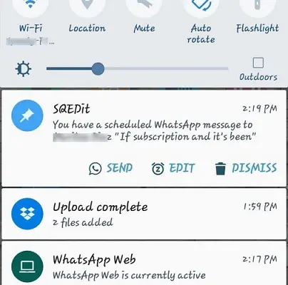 How to schedule, schedule sending WhatsApp messages on Android with SKEDit