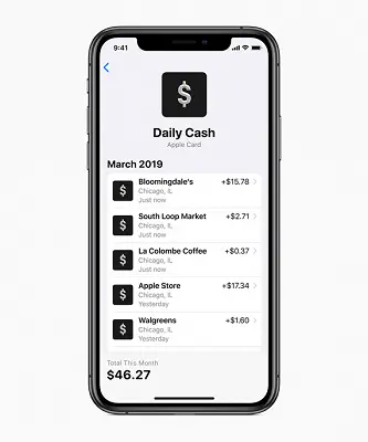 iPhone showing Daily Cash screen.