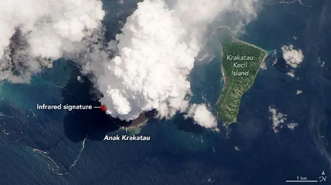 Erupsi Anak Gunung Krakatau NASA