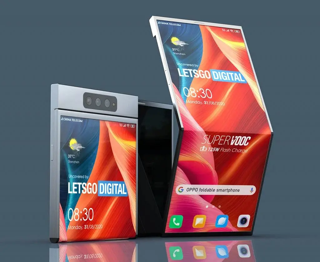 Oppo smartphone layar lipat luar