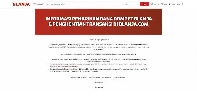 Blanja.com tutup