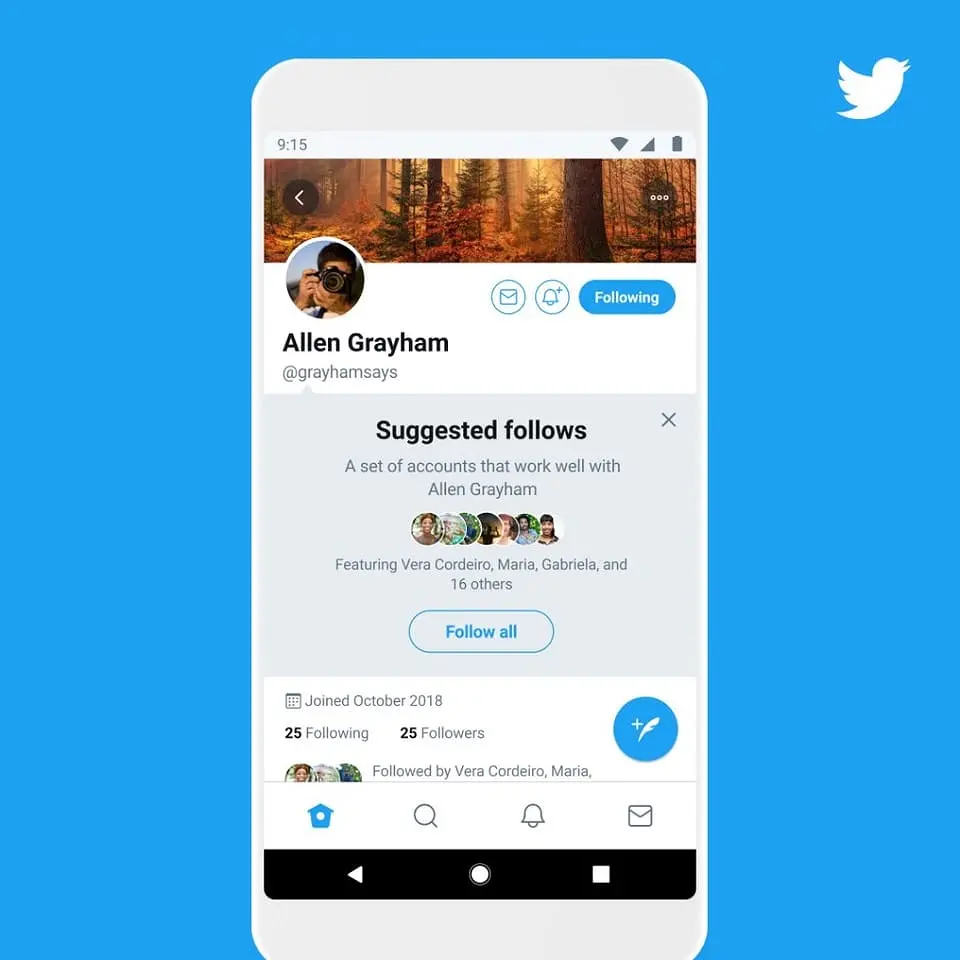 Twitter Cobakan Fitur Follow Banyak Akun dalam Sekali Klik