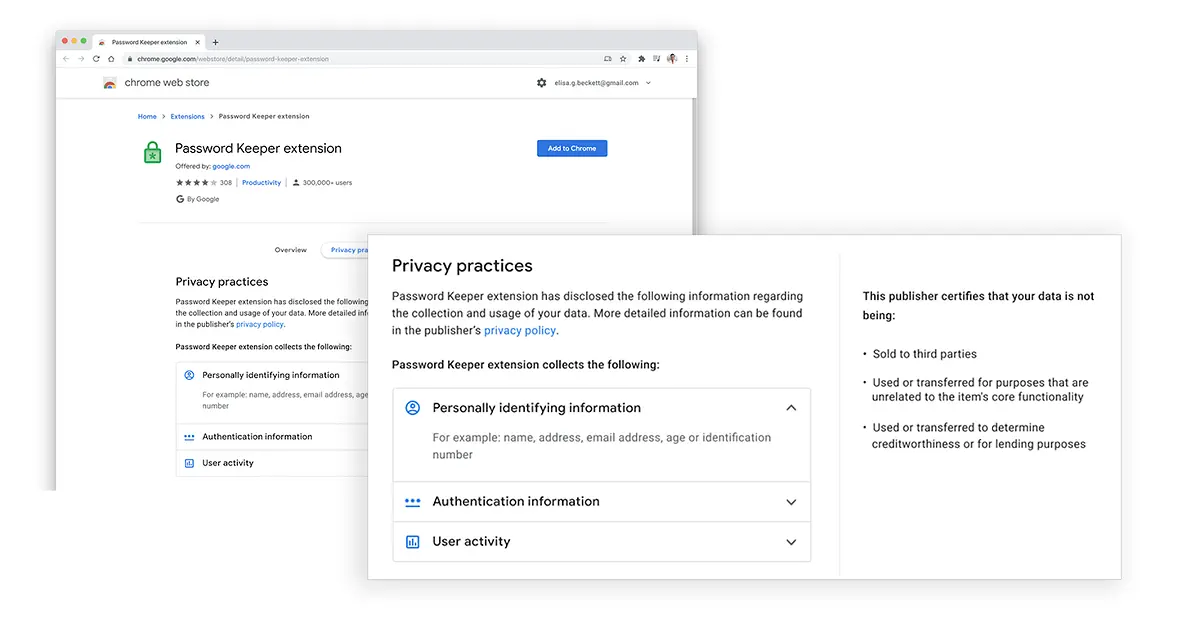 data usage Google Chrome