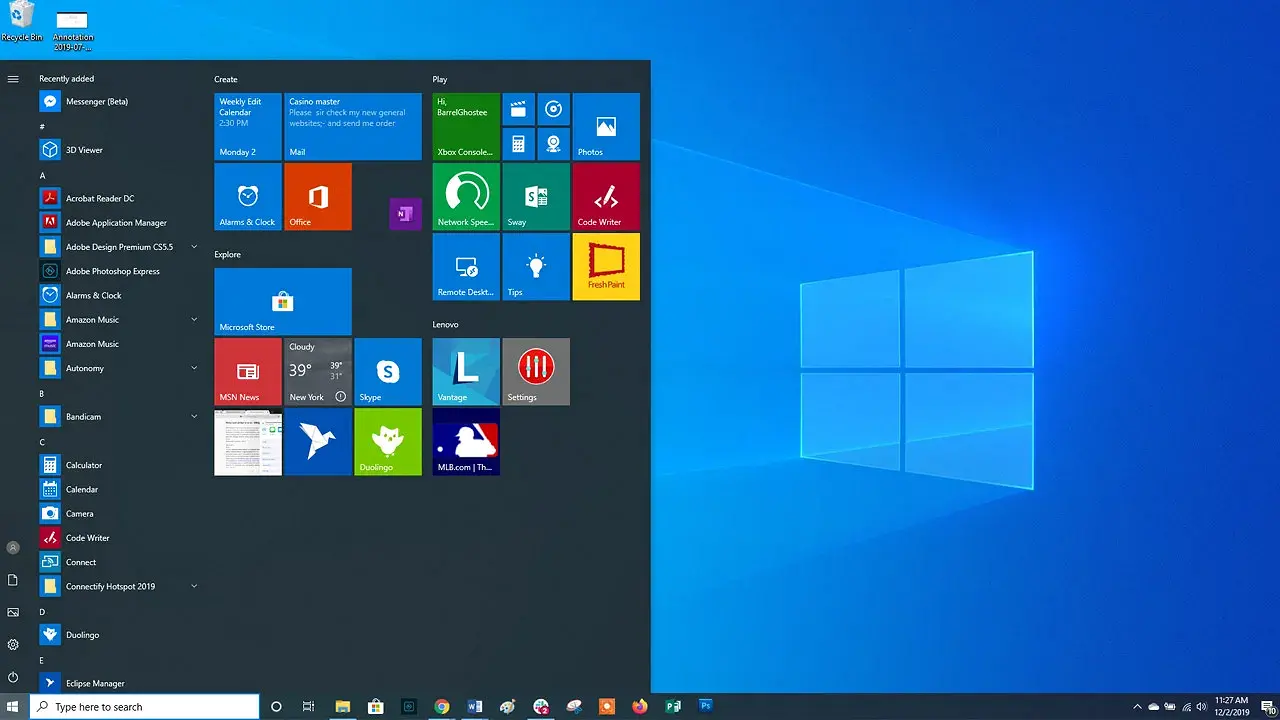 Fluent Design Windows 10