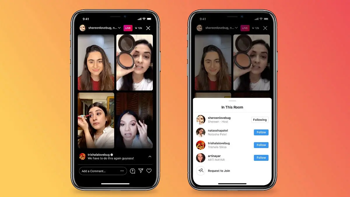 Cara Mudah Instagram Live dengan 4 Akun Sekaligus , Instagram Live Rooms