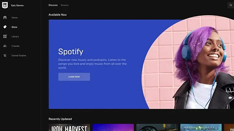 Aplikasi Spotify Hadir di Epic Games Store