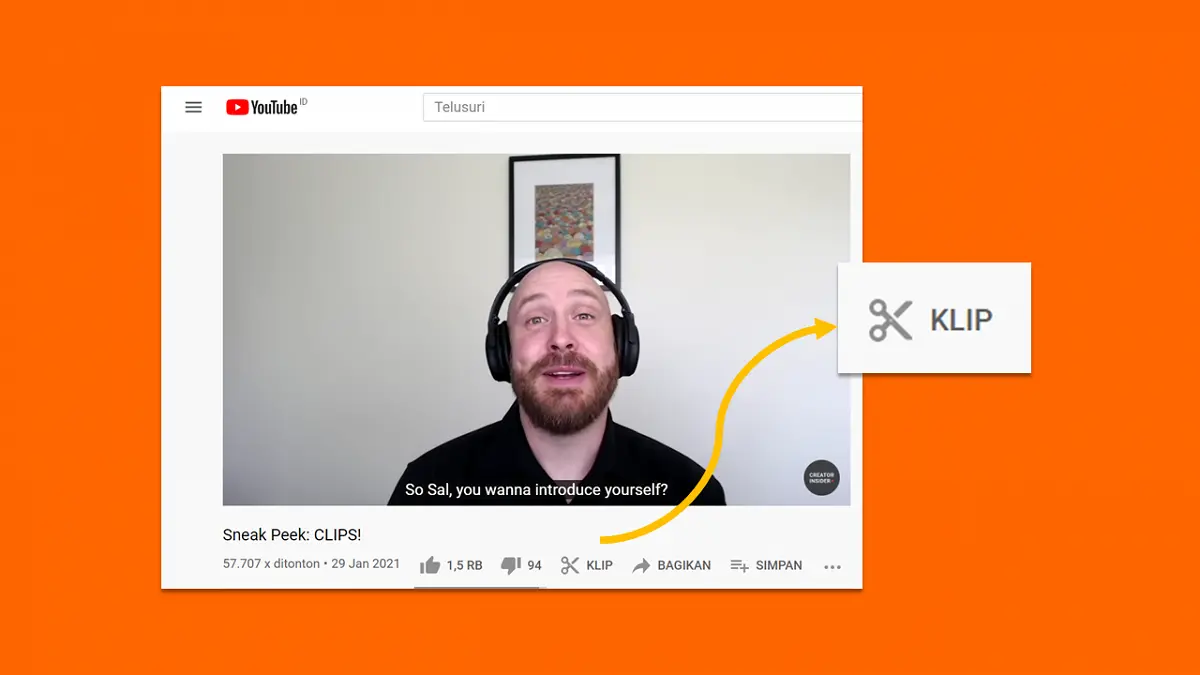YouTube tengah menguji sebuah fitur baru yang bernama Clip. Fitur ini berfungsi untuk membuat cuplikan dari sebuah video.