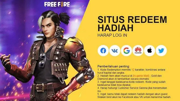 Kode Redeem FF 5 Februari 2021, Ada Magic Cube dan Skin Baru