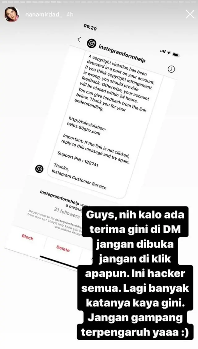 Marak DM Instagram yang Bisa Retas Akun, ini Cirinya