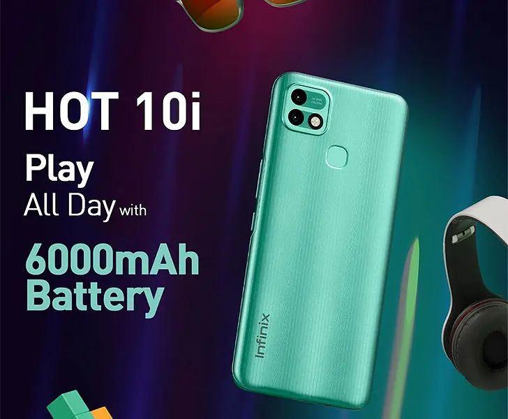 Spesifikasi dan Harga Infinix Hot 10i, Baterai Jumbo