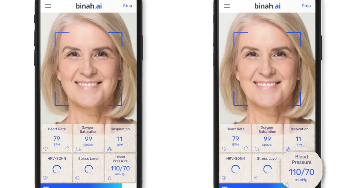Binah.ai Tekanan Darah Video photoplethysmography (PPG) Jantung