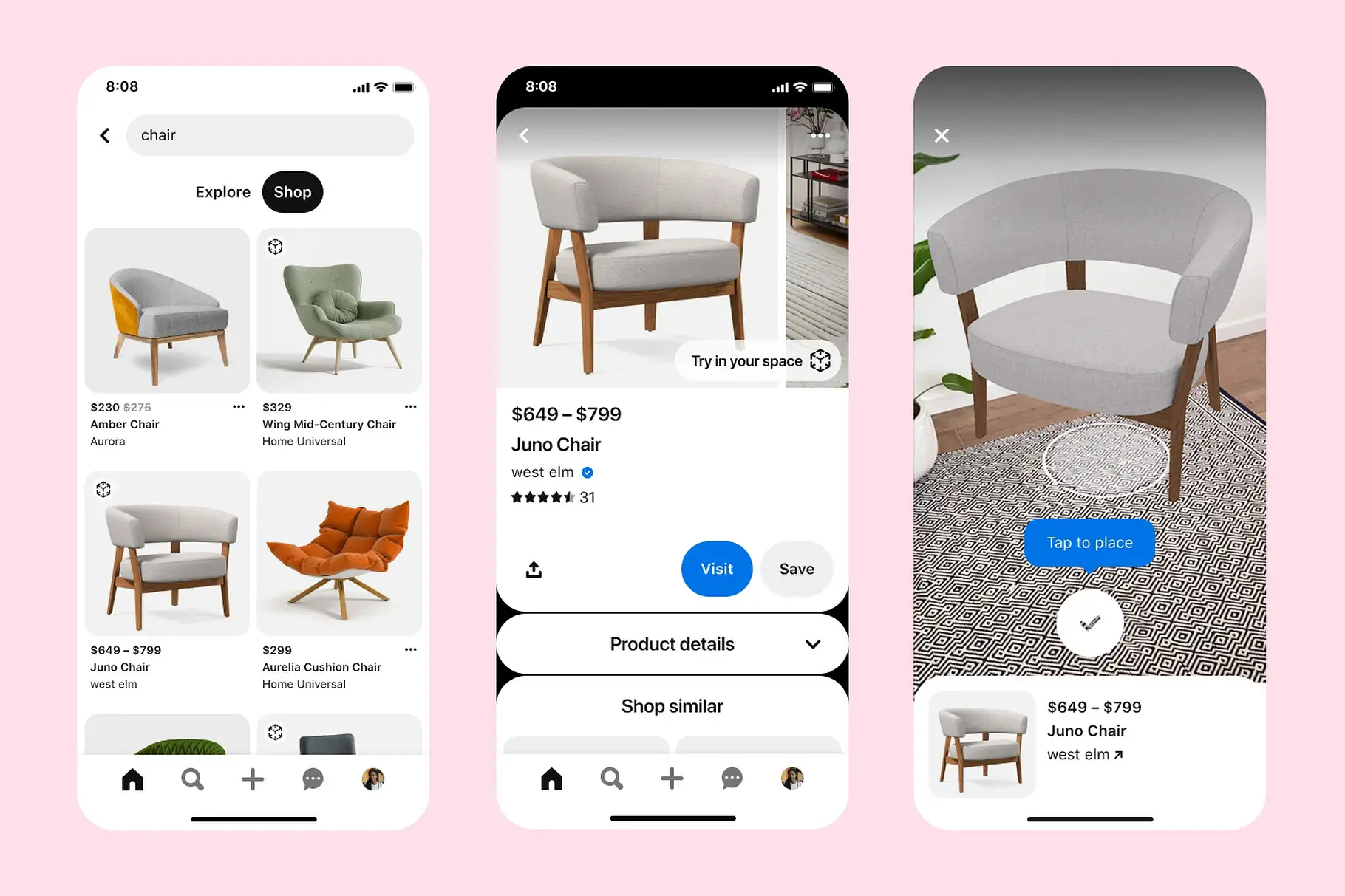 Pinterest AR Furnitur