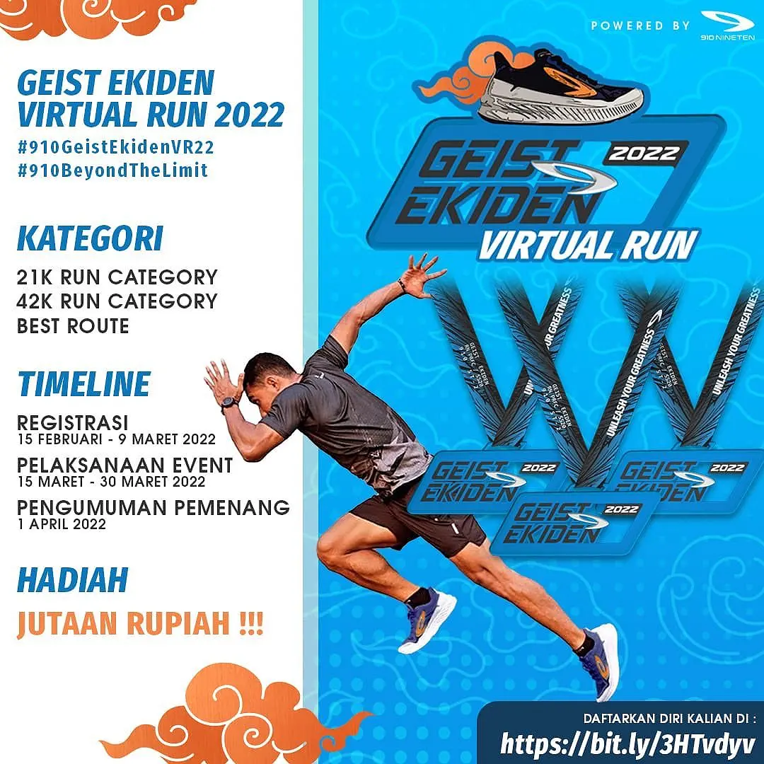 virtual run, gratis, berhadiah