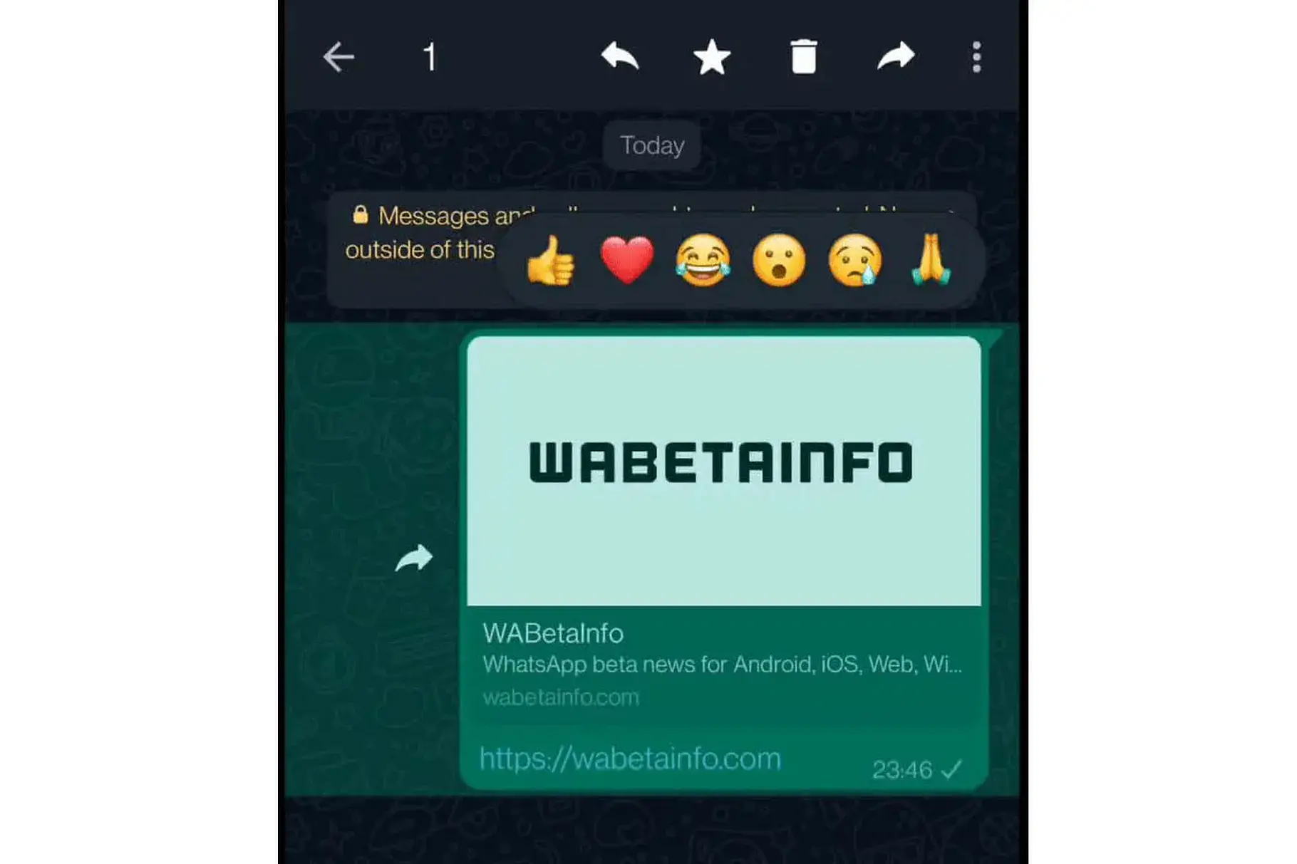 WhatsApp Reaksi Meja Android Beta Meta