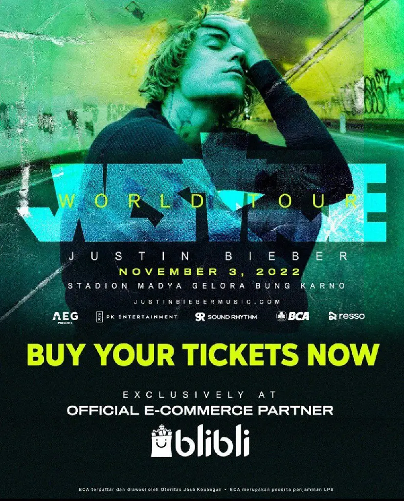 Justin Bieber in Jakarta BliBli down