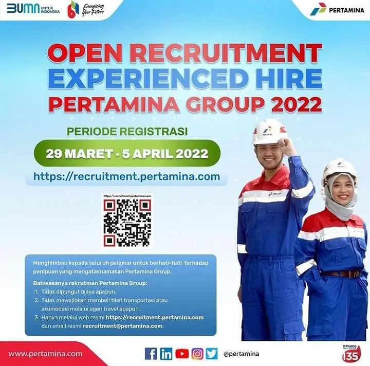 Pertamina lowongan kerja