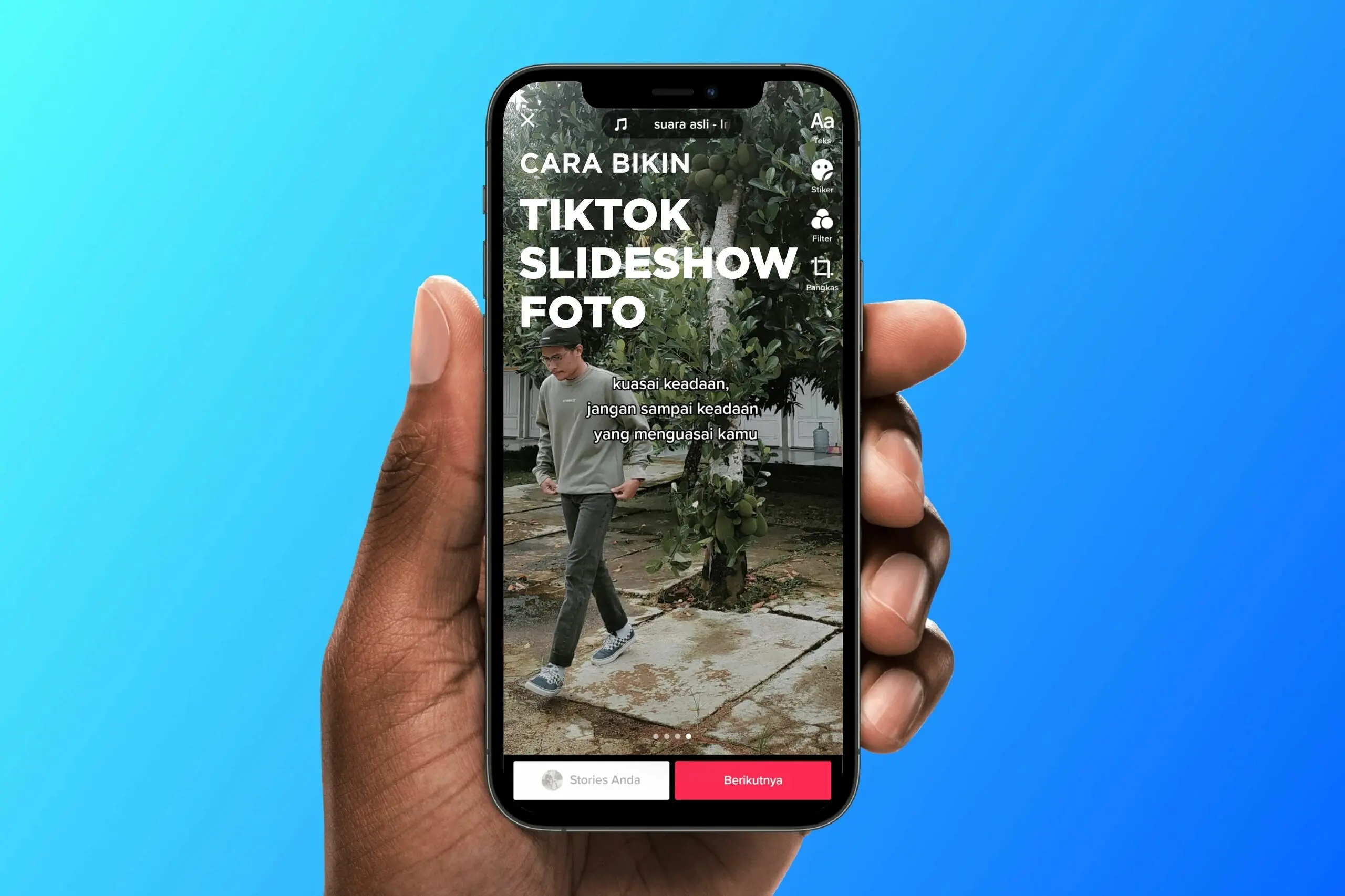 cara membuat slide foto tiktok , apps , aplikasi ponsel