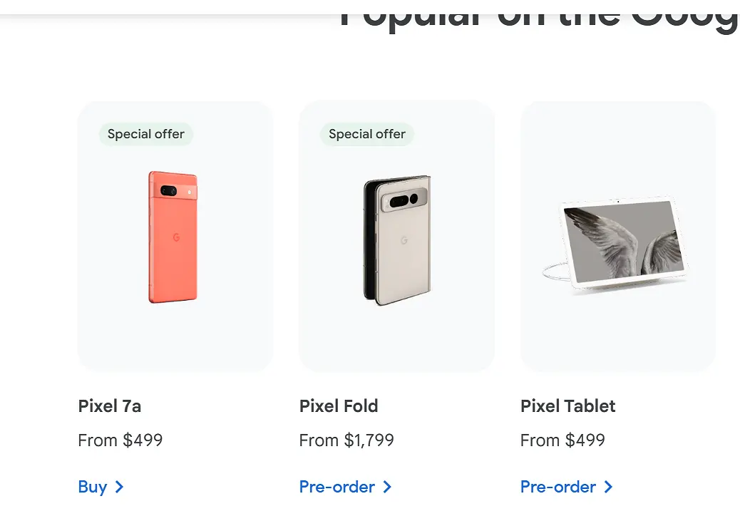 Google, resmi, produk, 2023, 7a, fold, tablet