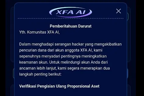 Investasi, Ponzi, Bodong, XFA AI