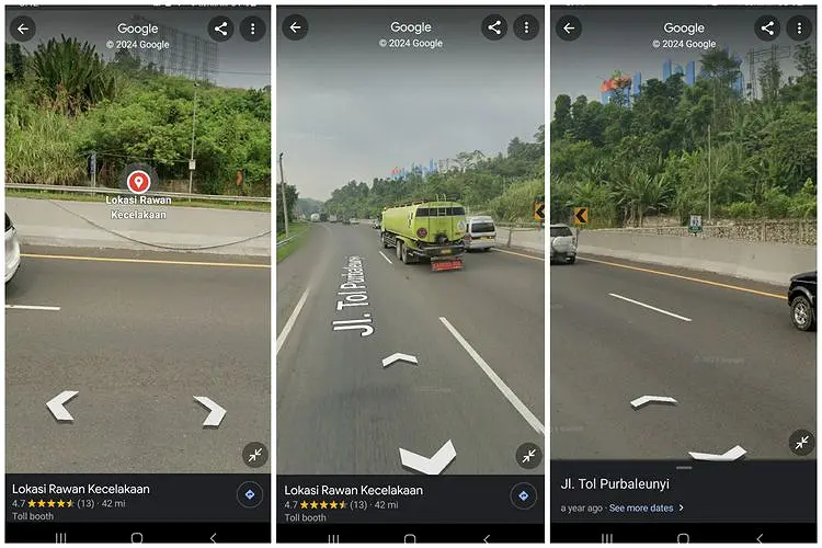 Google Maps Tol Cipularang