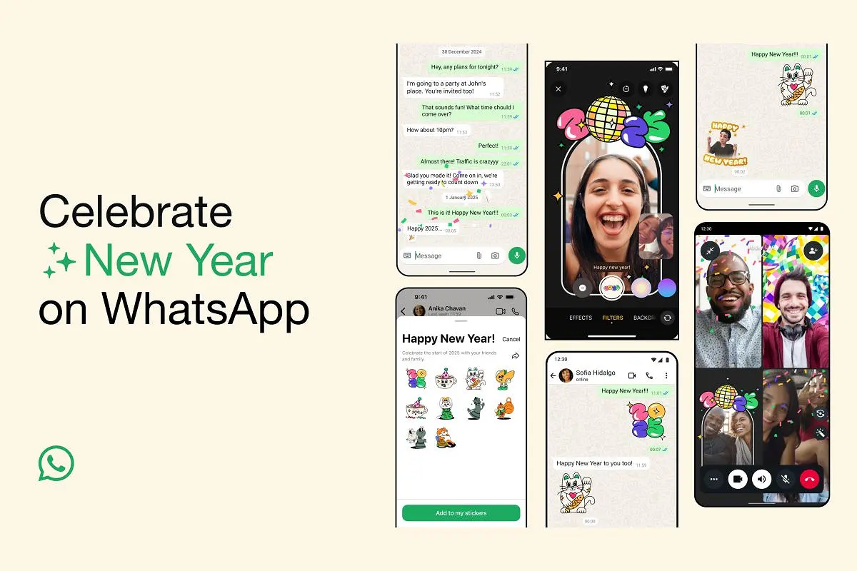 WhatsApp Sambut Tahun Baru 2025 dengan Filter dan Stiker Baru