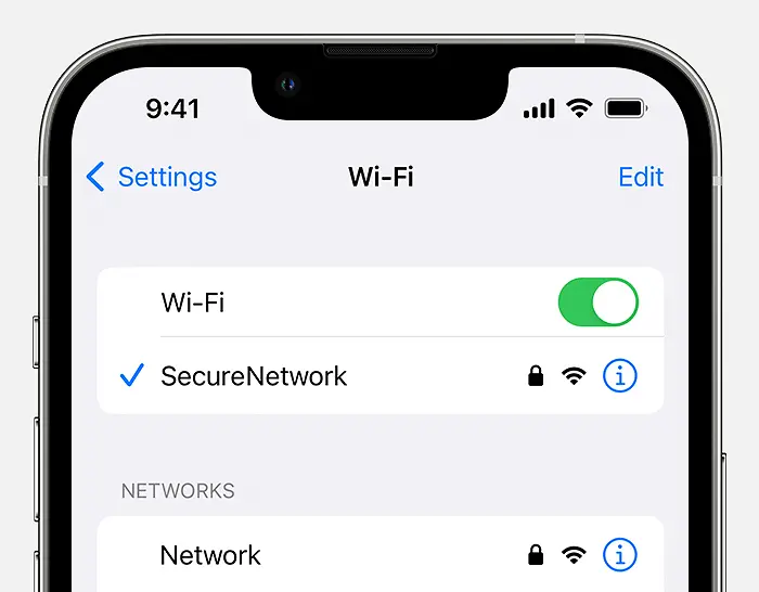 Koneksi Wi-Fi iPhone