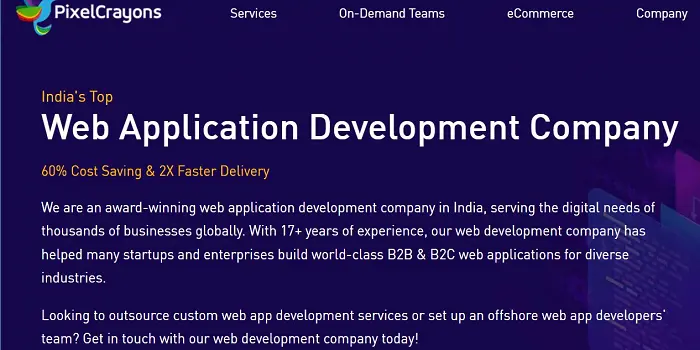 India's Top Web Application Development Company