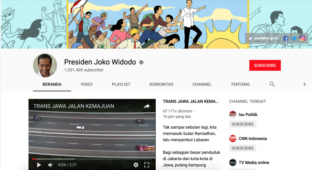 youtube presiden jokowi