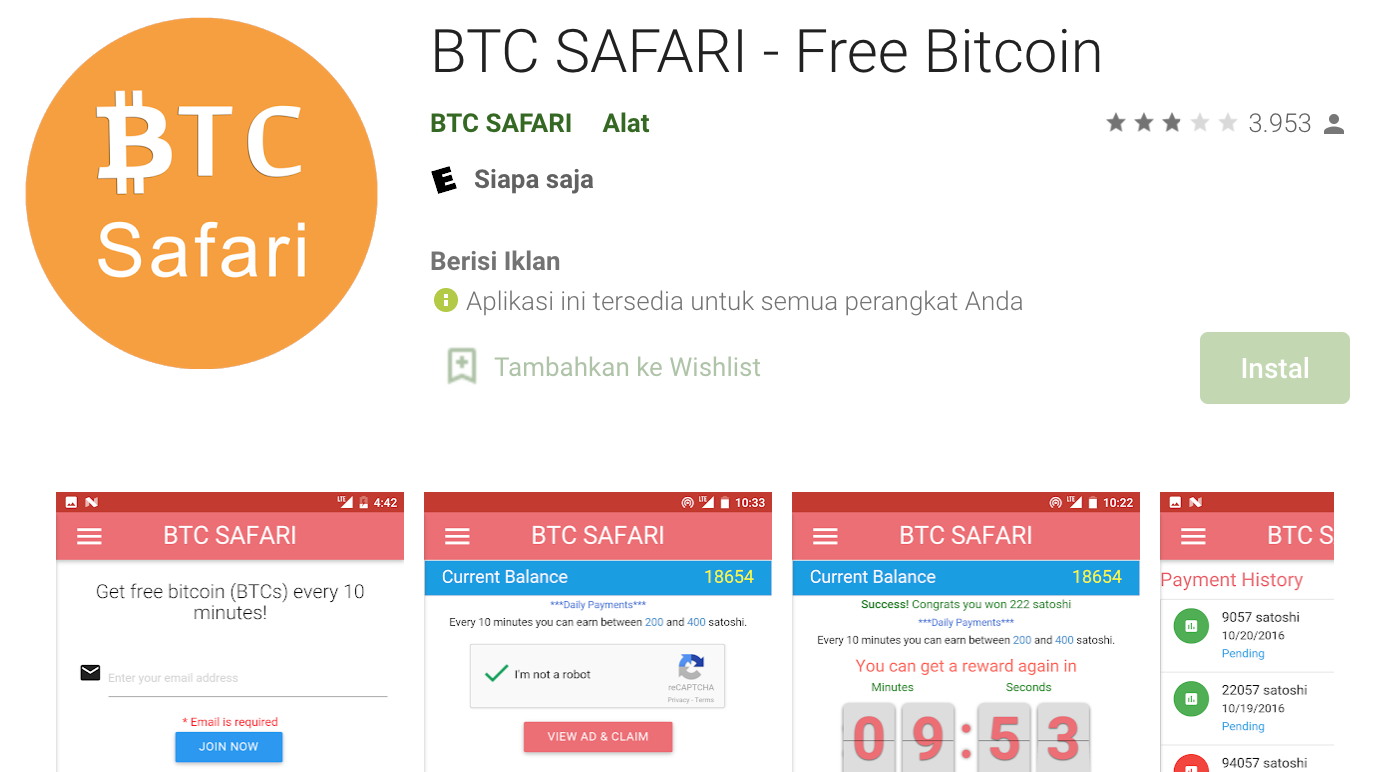 bitcoin satoshi gratis