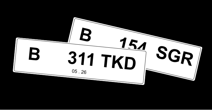 Pemberlakuan pelat nomor putih akan dimulai bulan depan (06/22)