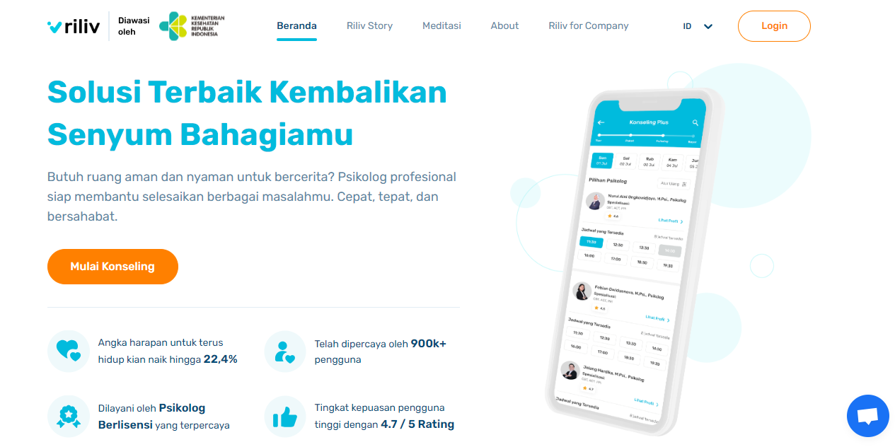 Icon Riliv Kisah Founder Riliv Ikut Majukan Kesehatan Mental di Indonesia - Teknologi