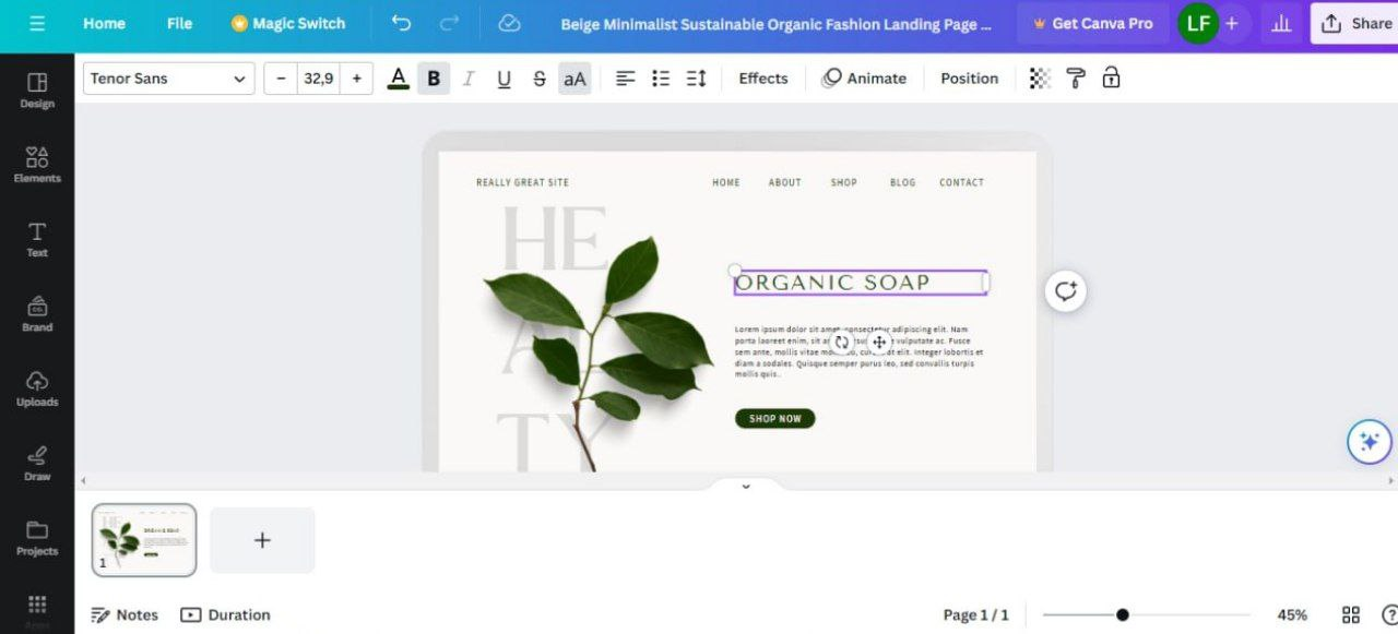 desain landing page