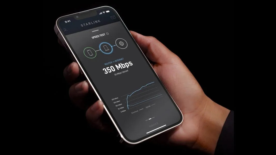 Kecepatan internet starlink