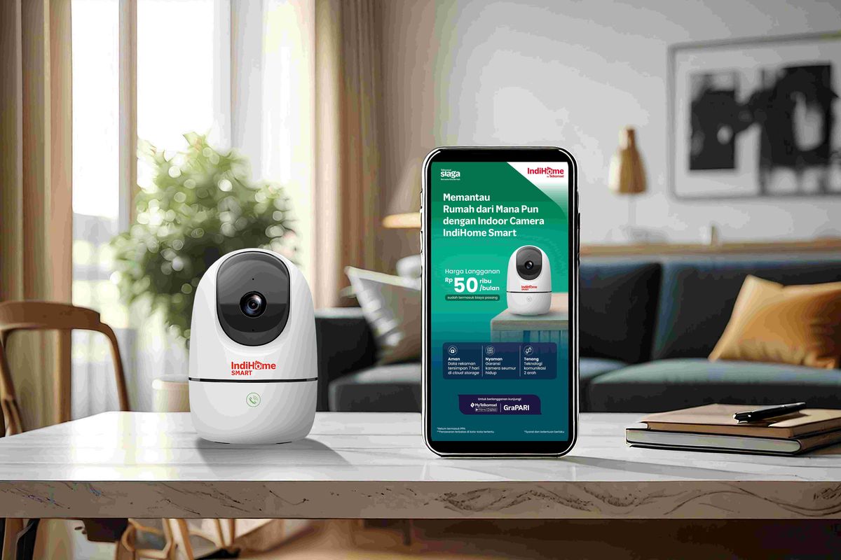 Telkomsel Hadirkan IndiHome SMART Camera Layanan CCTV Berbayar Cuma Rp