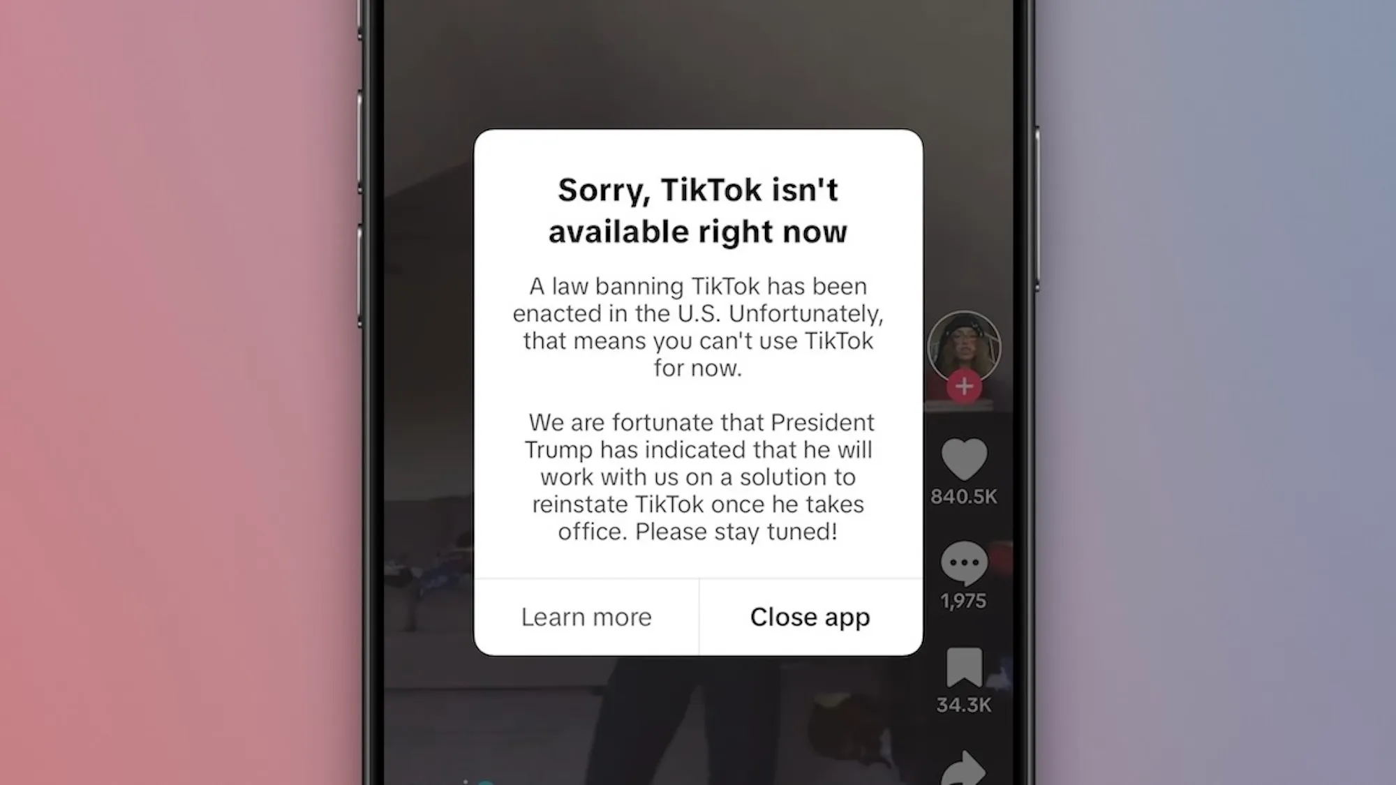 TikTok diblokir di Amerika Serikat